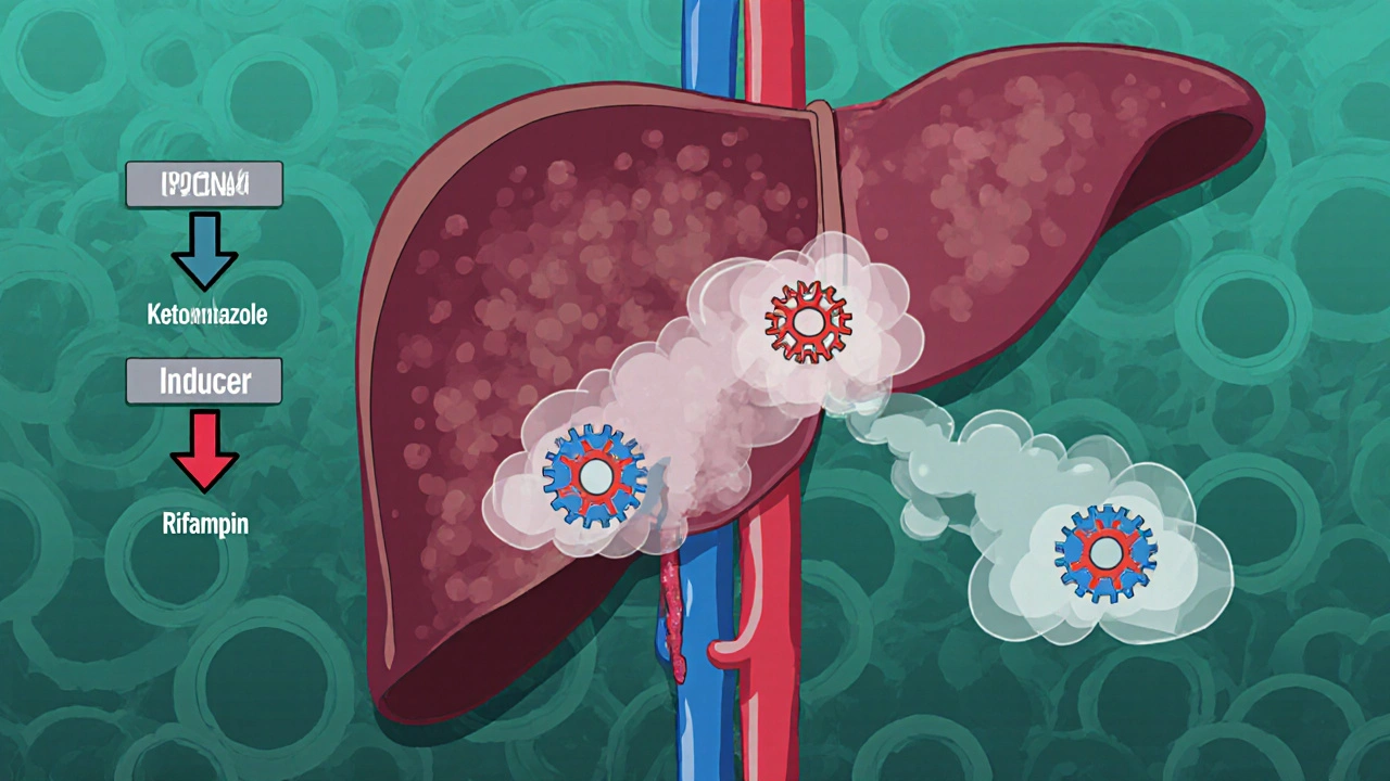 Liver enzymes metabolize Ibrutinib, with inhibitors and inducers affecting levels.